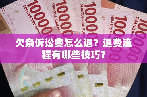 济南欠条诉讼费怎么退？退费流程有哪些技巧？