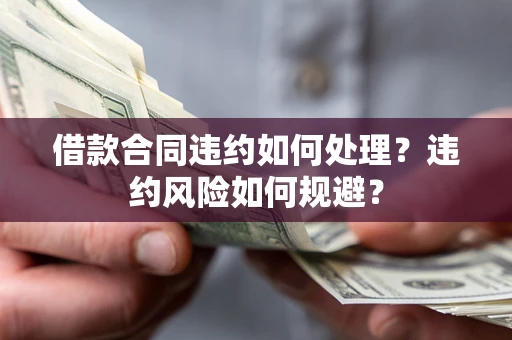 济南借款合同违约如何处理？违约风险如何规避？