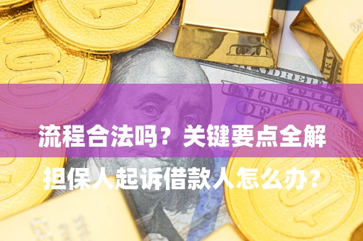 济南

担保人起诉借款人怎么办？流程合法吗？关键要点全解析